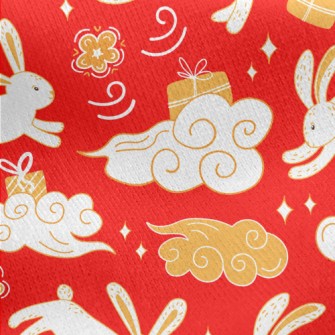 Chinese Auspicious Clouds And  Jersey Backed Fleece