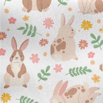 Cartoon Plush Rabbit Jersey Backed Fleece