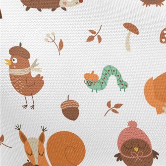 Animals In Autumn Warm Clothin Pongee