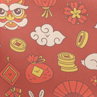 Cute Rabbit Year Illustration Pongee