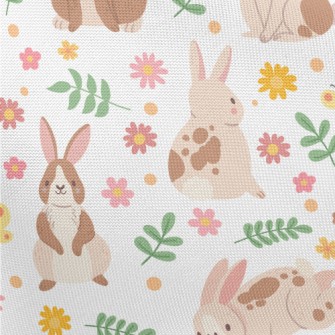 Cartoon Plush Rabbit Pongee