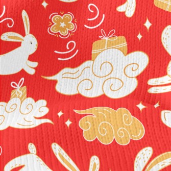 Chinese Auspicious Clouds And  Stretch Jersey