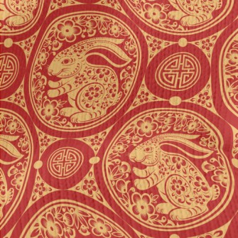 Chinese Paper-cut Art Rabbit Stretch Jersey