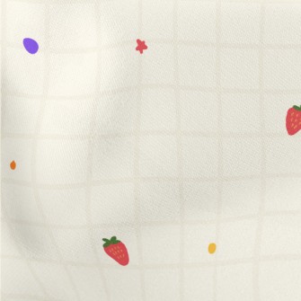 Breakfast Cereal With Strawber Lightweight Cotton Poplin