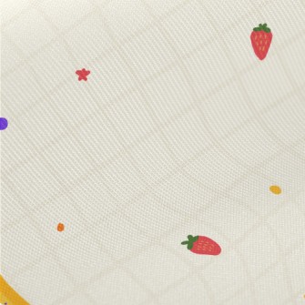 Breakfast Cereal With Strawber Midweight Cotton Poplin