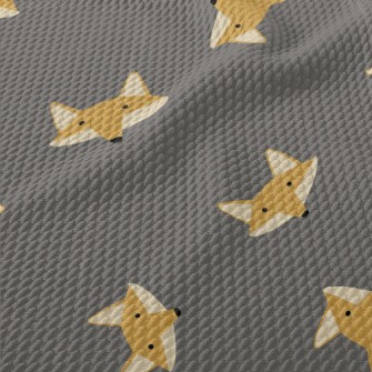 Cute Fox With Lifeless Eyes Birdseye Piqué