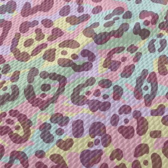 Colorful Neon Leopard Print Birdseye Piqué
