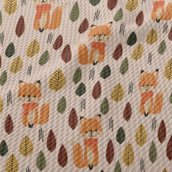 Scarf Fox In The Forest Birdseye Piqué