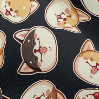 Cute Shiba Inu With A Big Smil Chiffon