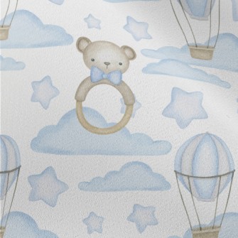 Hot Air Balloon In Blue Sky Wi Chiffon