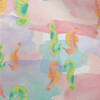 Two-color Seahorse In Watercol Chiffon