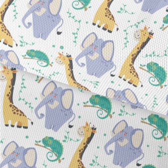 Jungle Animals Ready To Rest Waterproof Oxford