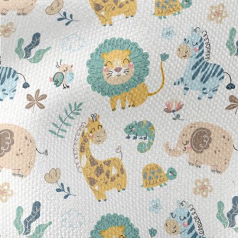 African Animals Playing Togeth Waterproof Canvas