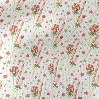 Christmas Candy And Canes Waterproof Canvas