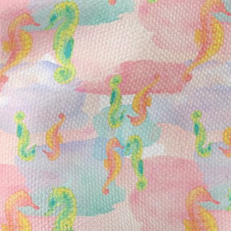 Two-color Seahorse In Watercol Waterproof Canvas