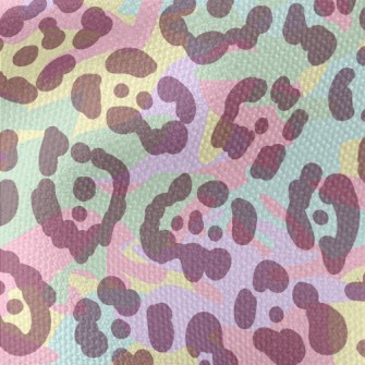 Colorful Neon Leopard Print Waterproof Canvas