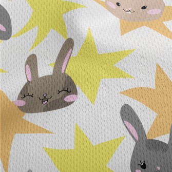 Bunny And Full Of Stars Athletic Mesh Flat Back