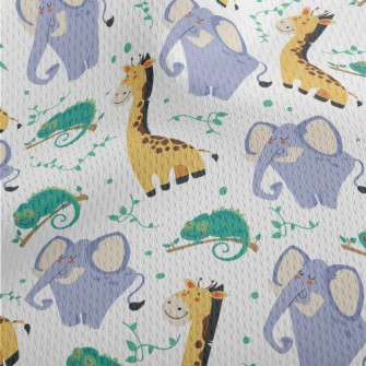 Jungle Animals Ready To Rest Athletic Mesh Flat Back