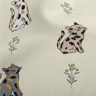 Mix Cat With Head Tilted Athletic Mesh Flat Back