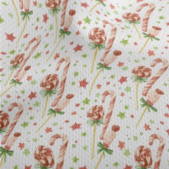 Christmas Candy And Canes Athletic Mesh Flat Back