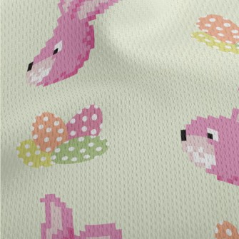 Mosaic Style Rabbit Athletic Mesh Flat Back