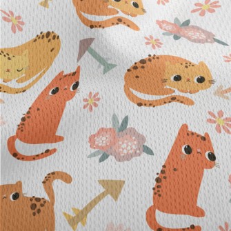 Warm-colored Cat Changing Post Athletic Mesh Flat Back