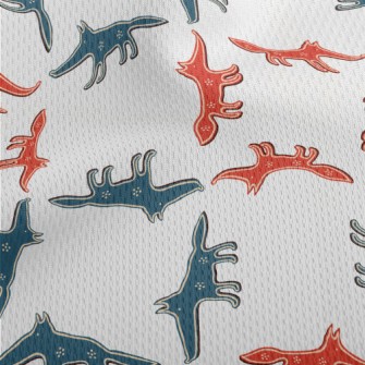 Funny Two-toned Wolf Athletic Mesh Flat Back