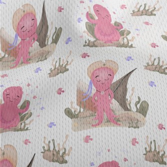 A Smug Octopus Wearing A Hat Athletic Mesh Flat Back