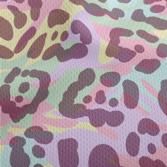 Colorful Neon Leopard Print Athletic Mesh Flat Back