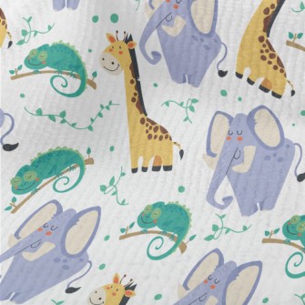 Jungle Animals Ready To Rest Terry