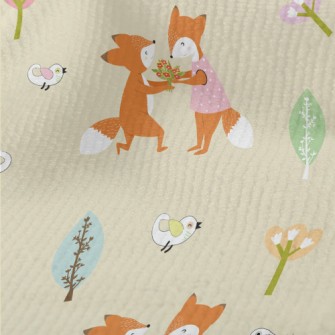 Sweet Happy Couple Foxes Terry