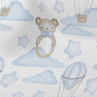 Hot Air Balloon In Blue Sky Wi Terry