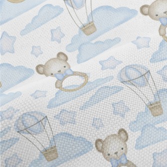 Hot Air Balloon In Blue Sky Wi Performance Linen