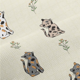 Mix Cat With Head Tilted Performance Linen