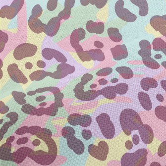 Colorful Neon Leopard Print Performance Linen