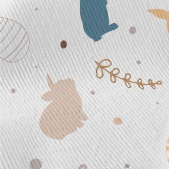 Easter Eggs And Bunny Standard Corduroy