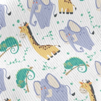 Jungle Animals Ready To Rest Standard Corduroy