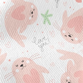 Cute Pink Seal Standard Corduroy