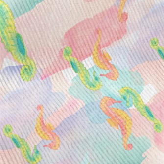 Two-color Seahorse In Watercol Standard Corduroy