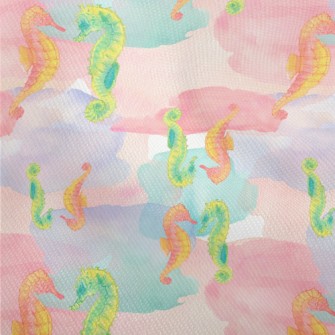 Two-color Seahorse In Watercol Dobby