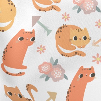 Warm-colored Cat Changing Post Stretch Ponte