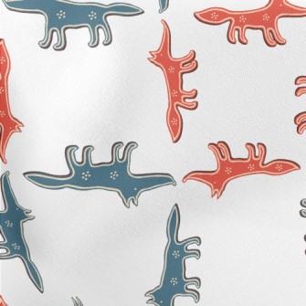 Funny Two-toned Wolf Stretch Ponte