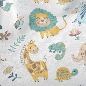 African Animals Playing Togeth Minky