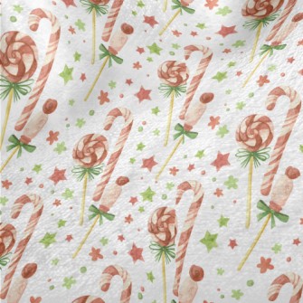 Christmas Candy And Canes Minky