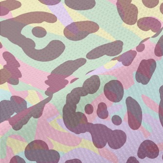 Colorful Neon Leopard Print Piqué