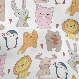 Animals That Love Each Other Lightweight Performance Linen