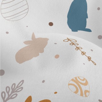 Easter Eggs And Bunny Lightweight Performance Linen