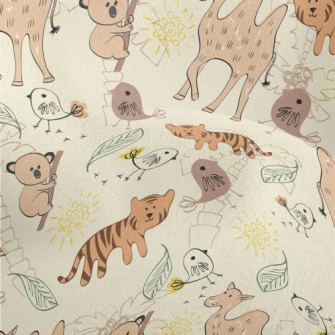Wild Animal With A Shy Smile Lightweight Performance Linen