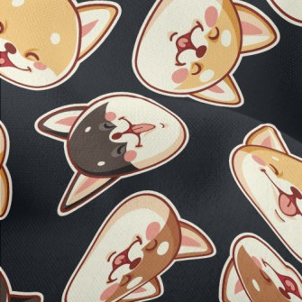 Cute Shiba Inu With A Big Smil Lightweight Performance Linen