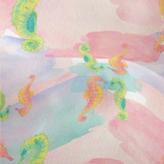 Two-color Seahorse In Watercol Lightweight Performance Linen